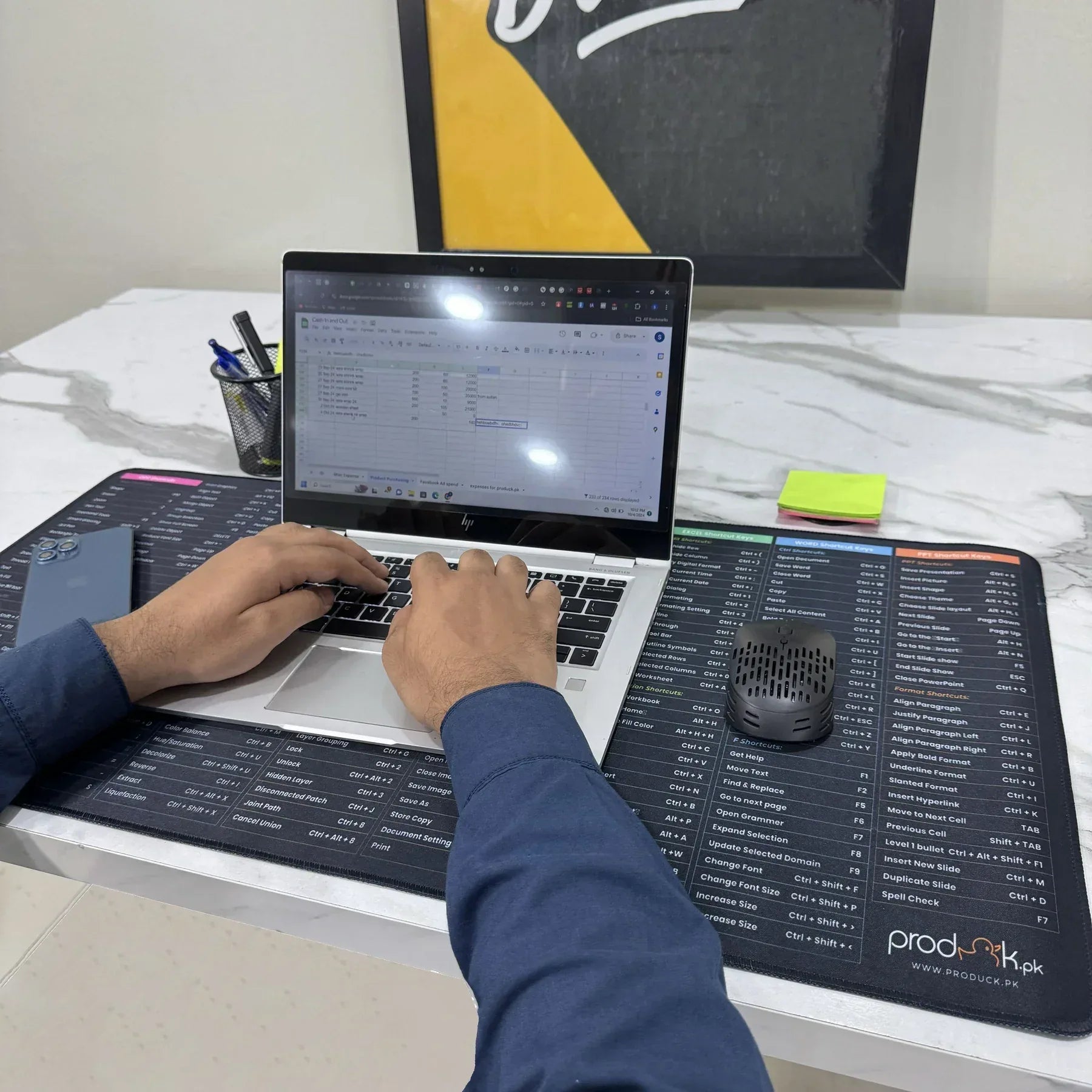 Anti-slip Keyboard Pad with Office And Adobe Software Shortcuts - Khareedlo.com.pk