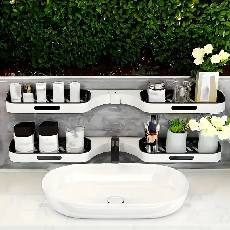 Bathroom Wall Mounted Storage Rack - Khareedlo.com.pk