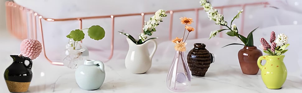 🌸Cute Plant Ceramic Vase Fridge Magnets