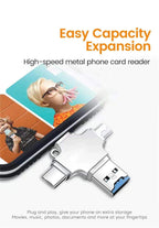 4 In 1 SD TF Memory Card OTG Adapter - Khareedlo.com.pk