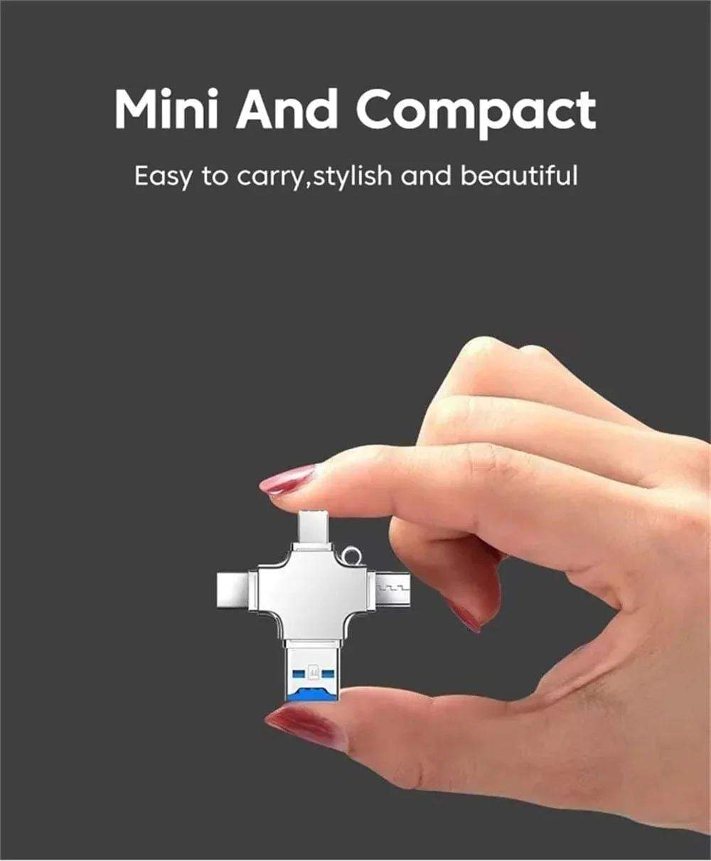 4 In 1 SD TF Memory Card OTG Adapter - Khareedlo.com.pk