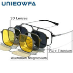 2 in 1 Polarized Magnetic Clips Optical Glasses ( Aluminum Body ) - Khareedlo.com.pk