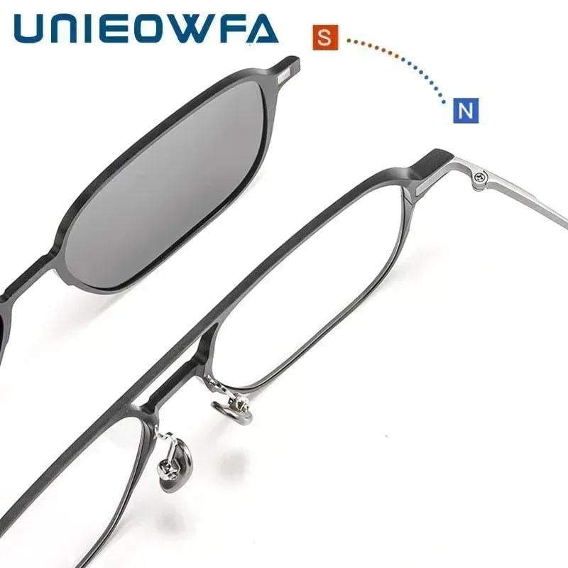 2 in 1 Polarized Magnetic Clips Optical Glasses ( Aluminum Body ) - Khareedlo.com.pk