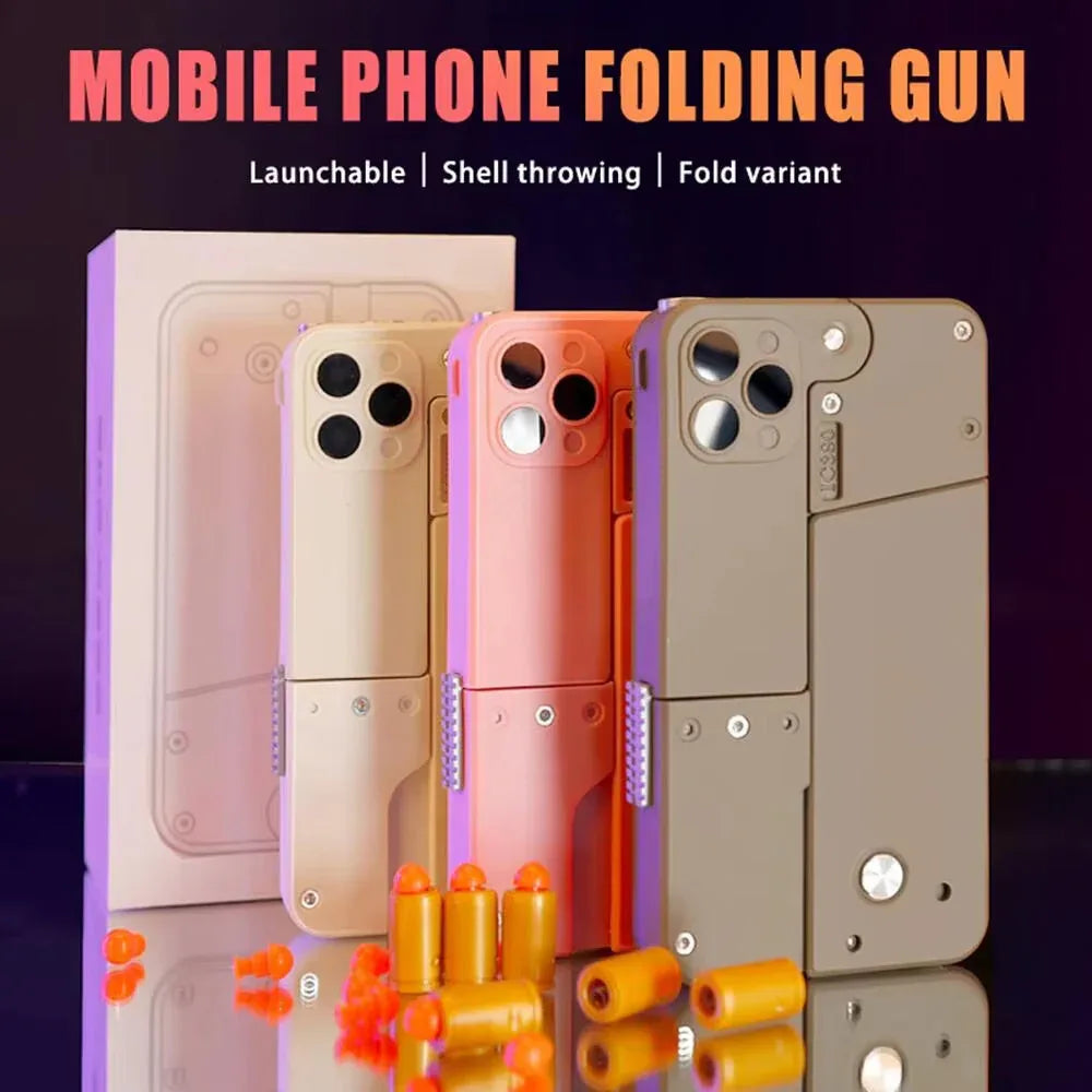 iPhone Folding Gun Soft Bullet Toy - Khareedlo.com.pk