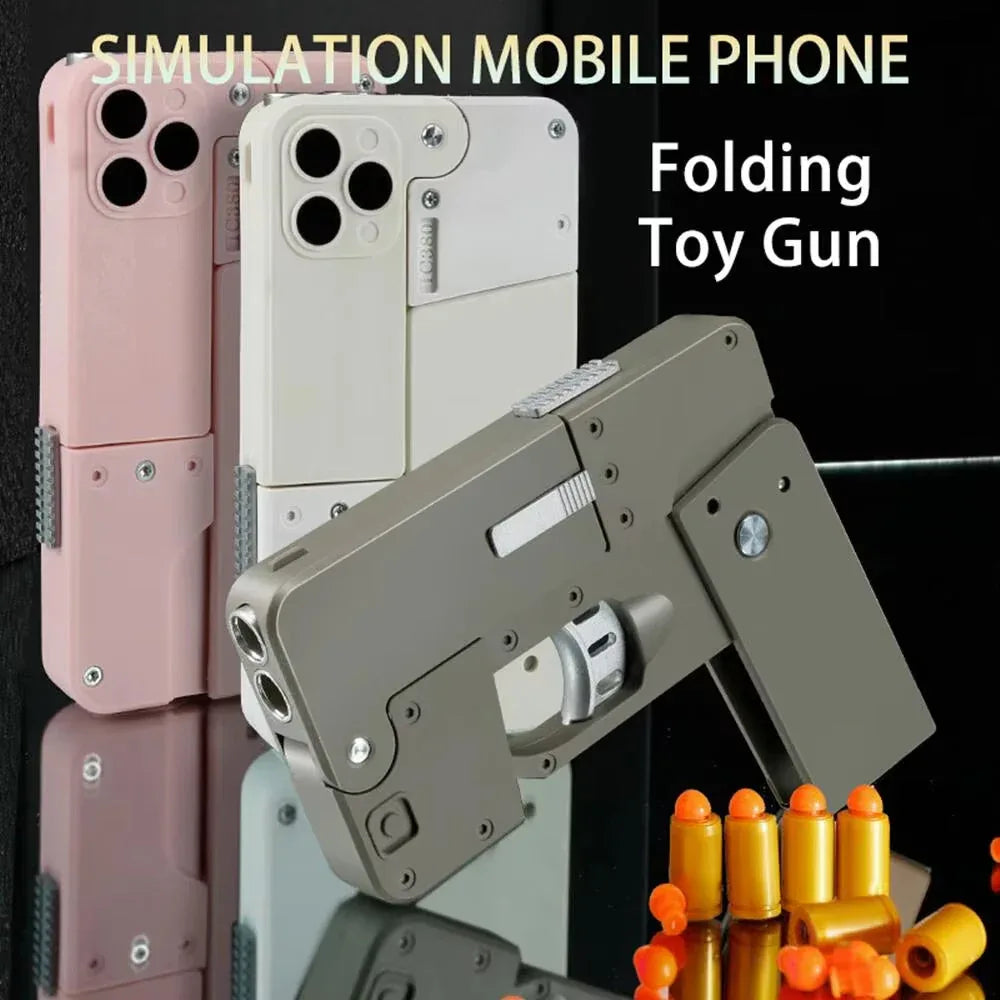 iPhone Folding Gun Soft Bullet Toy - Khareedlo.com.pk