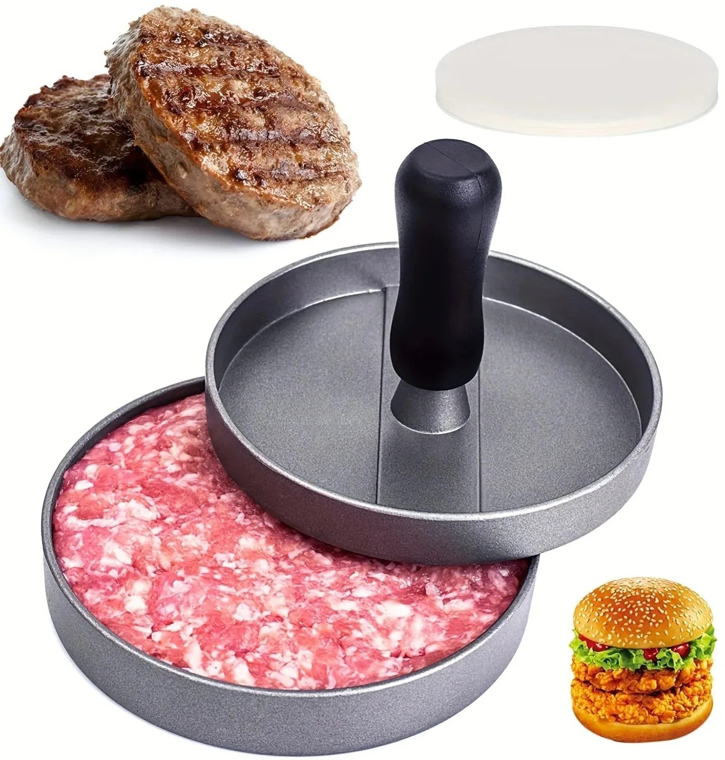 Aluminum Burger Maker Hamburg Press - Khareedlo.com.pk