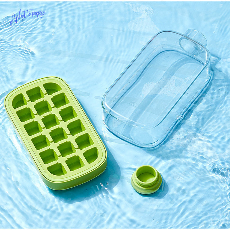Portable 2 in 1 Silicone Ice Cube Mold Bottle
