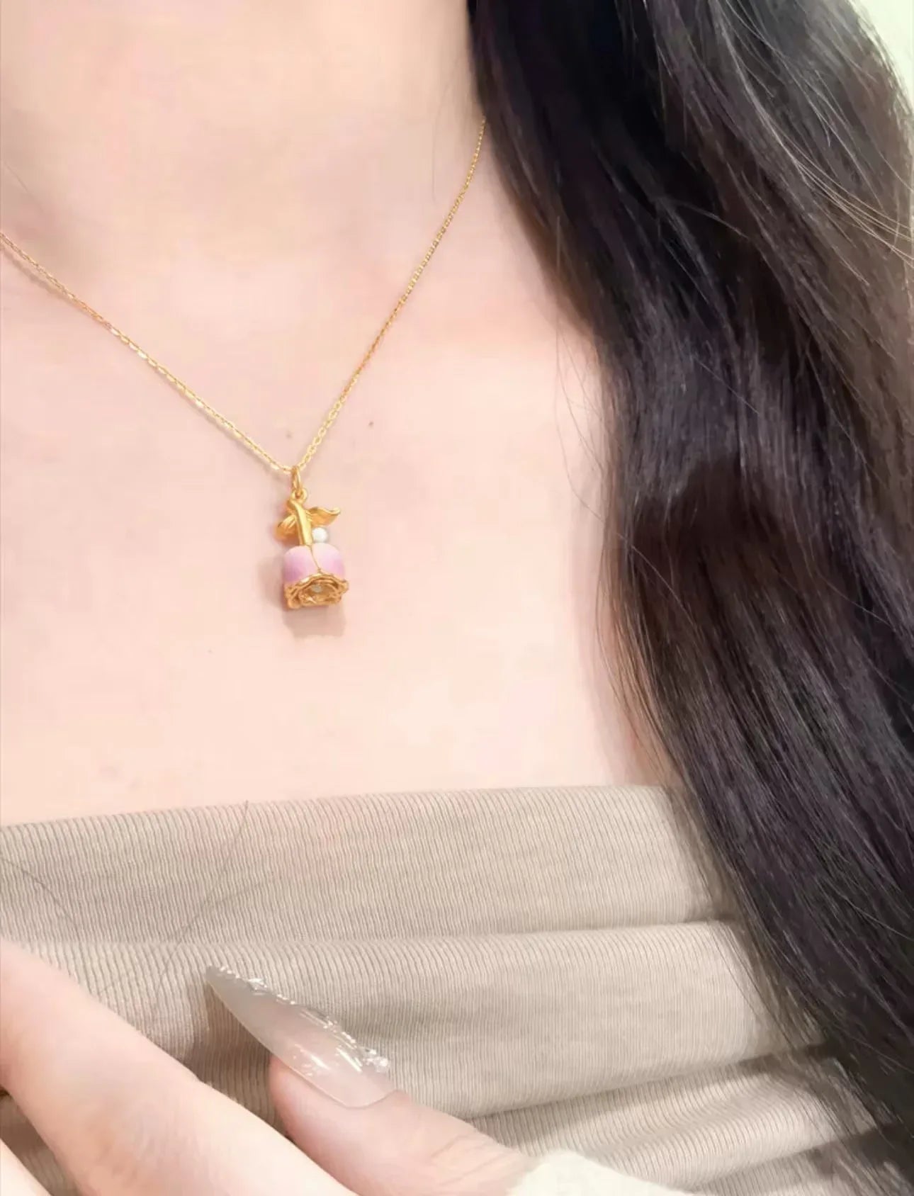 Blooming Rose Necklace - Khareedlo.com.pk